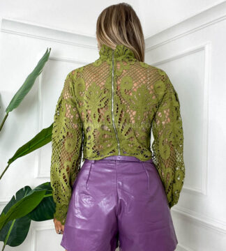 Shorts similpelle