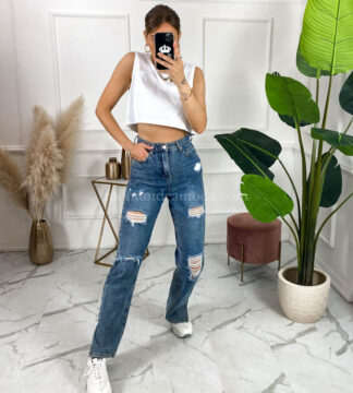 Jeans fermo strappi