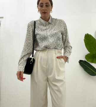 Camicia colletto strass