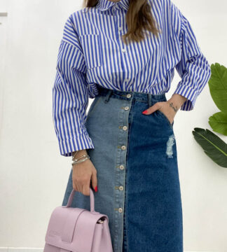 Camicia righe Over