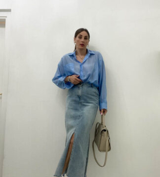 Longuette jeans spacchi