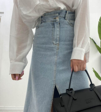 Longuette jeans svasata